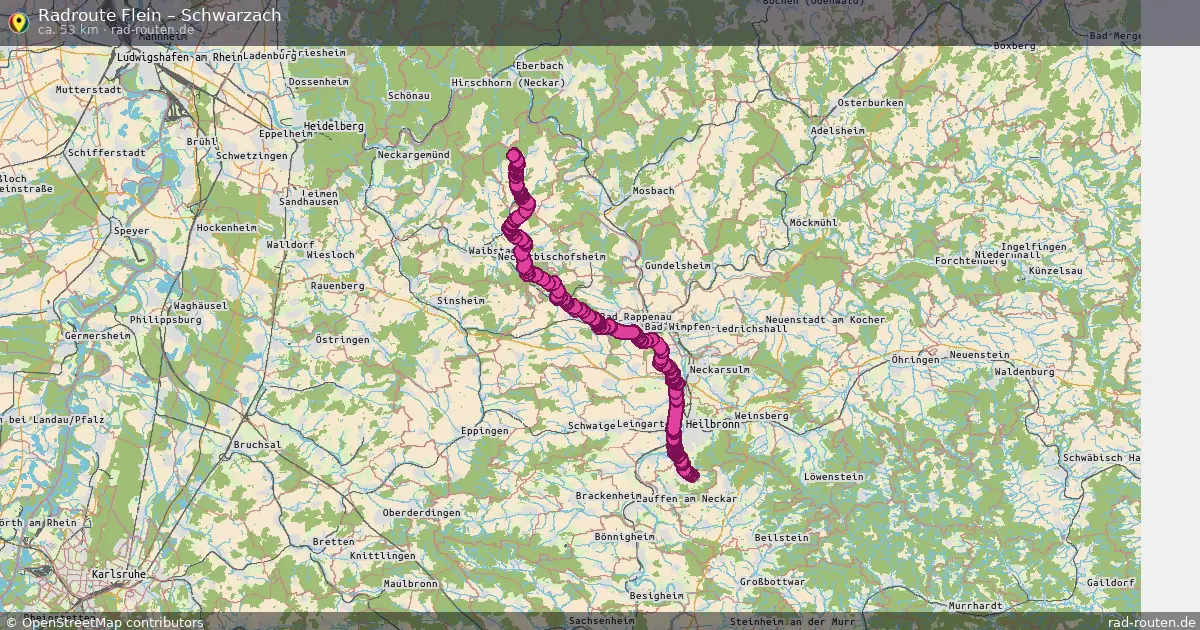 Fahrradroute Flein – Schwarzach