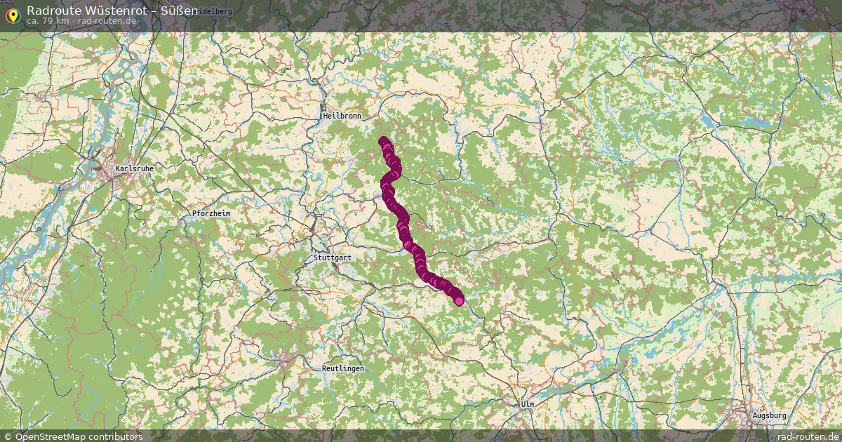Fahrradroute Wüstenrot – Süßen
