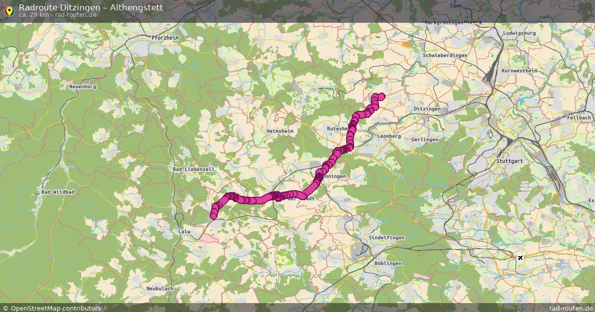 Radtour Ditzingen – Althengstett