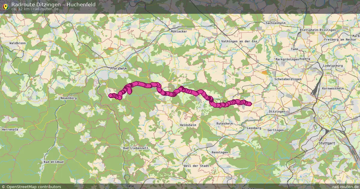 Radtour Ditzingen – Huchenfeld