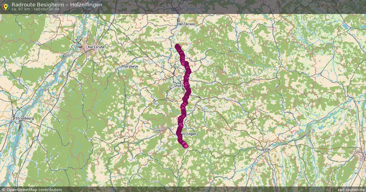 Fahrradroute Besigheim – Holzelfingen