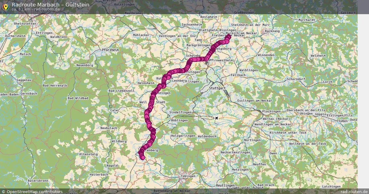 Radtour Marbach – Gültstein