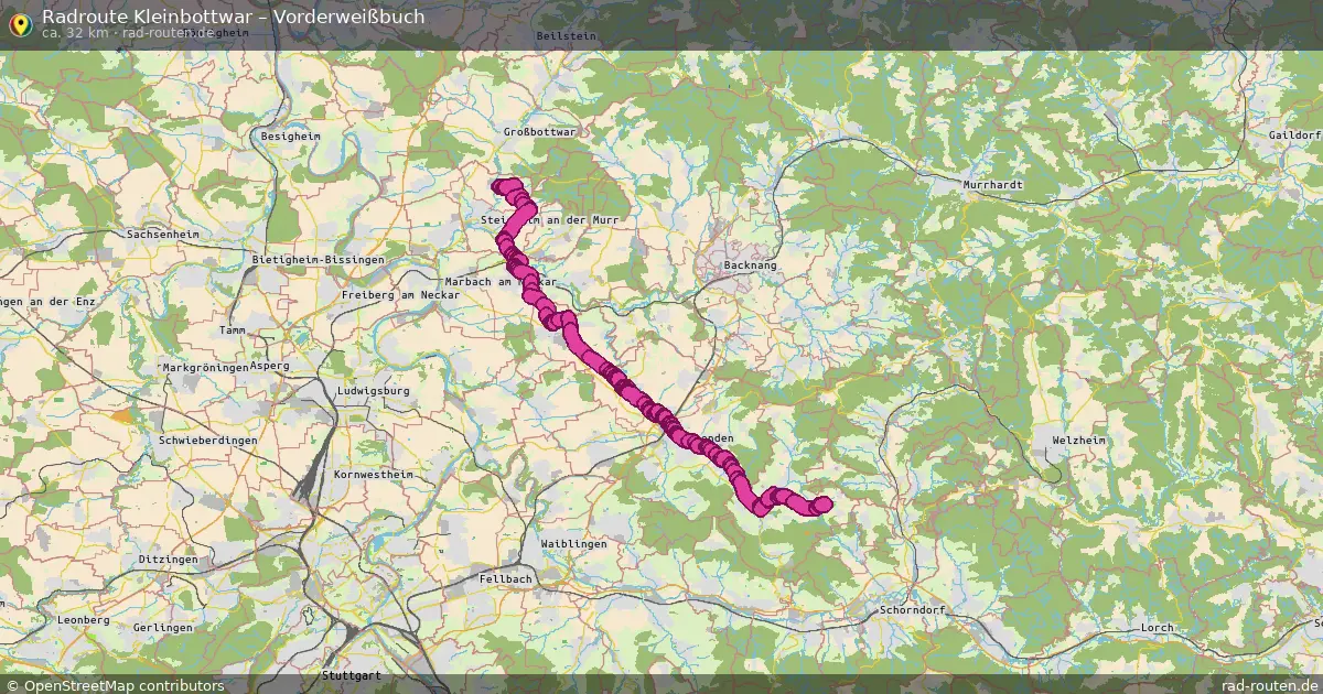 Radtour Kleinbottwar – Vorderweißbuch