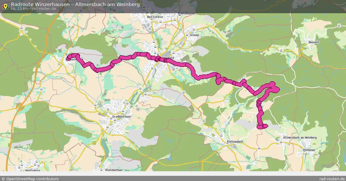 Radtour Winzerhausen – Allmersbach Am Weinberg