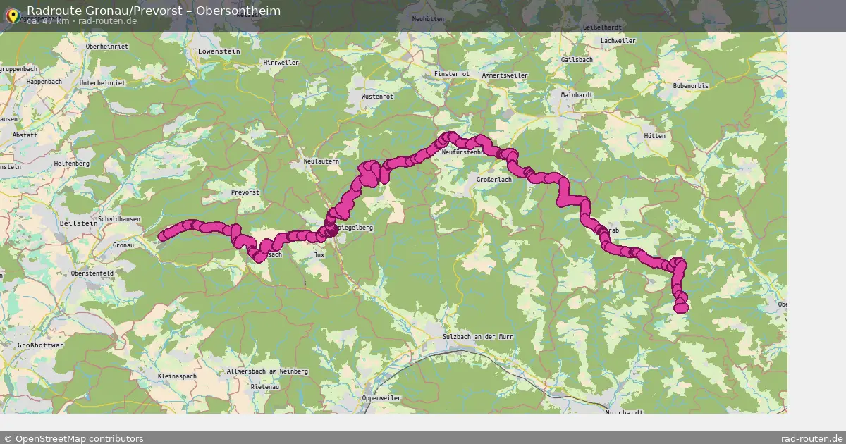 Radtour Gronau Prevorst – Michelbach An Der Bilz