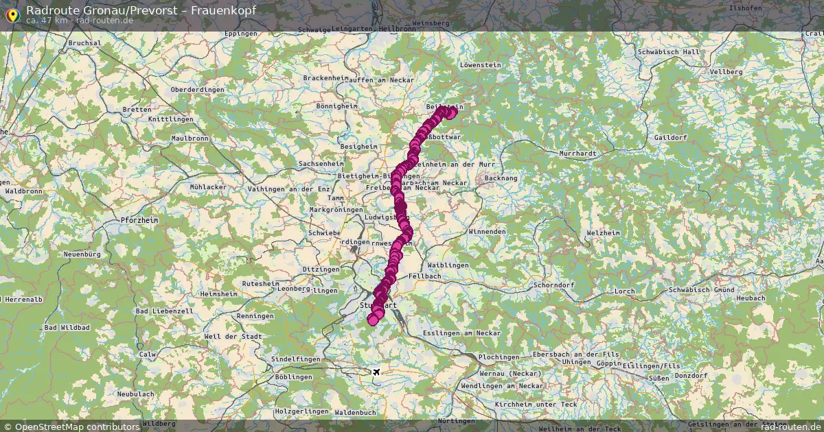 Fahrradroute Gronau Prevorst – Frauenkopf