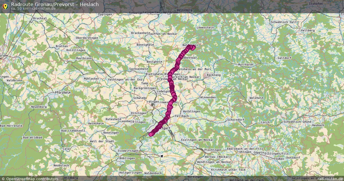 Radtour Gronau Prevorst – Heslach