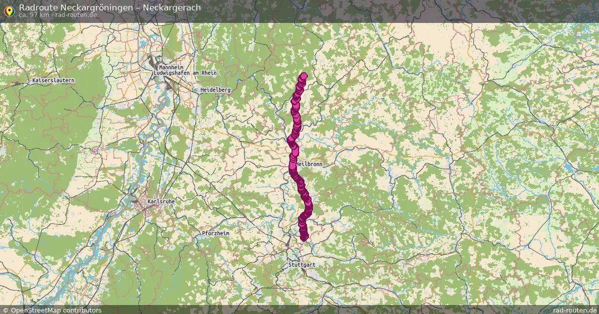 Radtour Neckargröningen – Neckargerach
