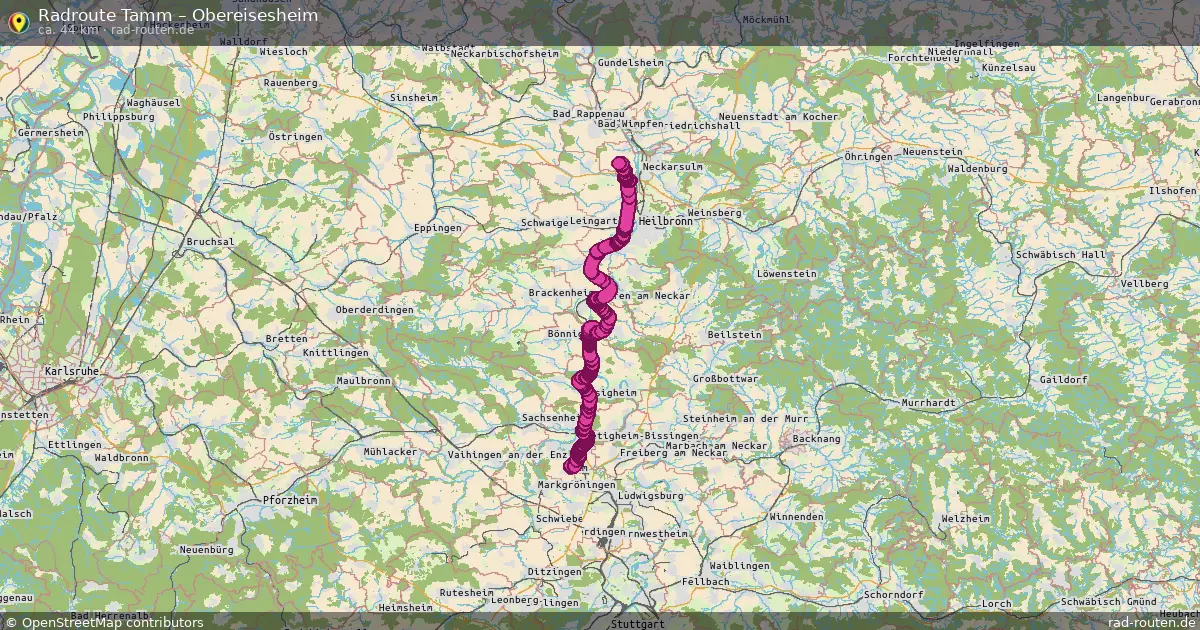 Radtour Tamm – Obereisesheim