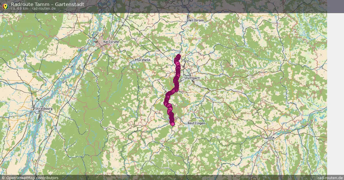 Radtour Tamm – Gartenstadt
