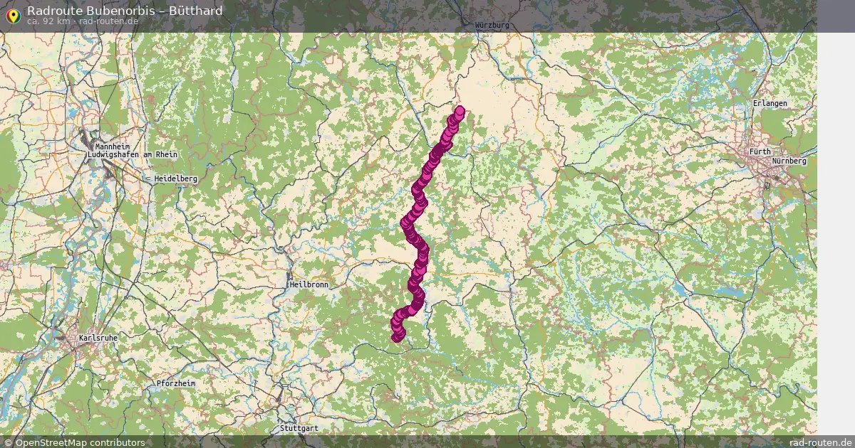 Radtour Bubenorbis – Bütthard