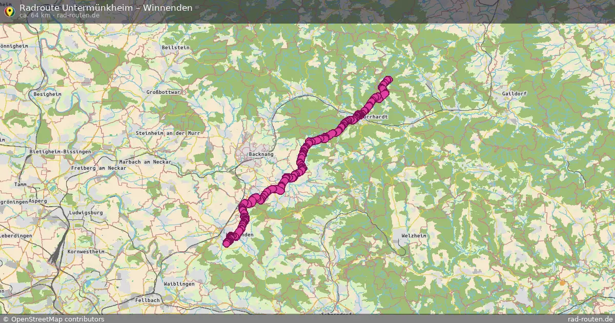 Radtour Untermünkheim – Winnenden