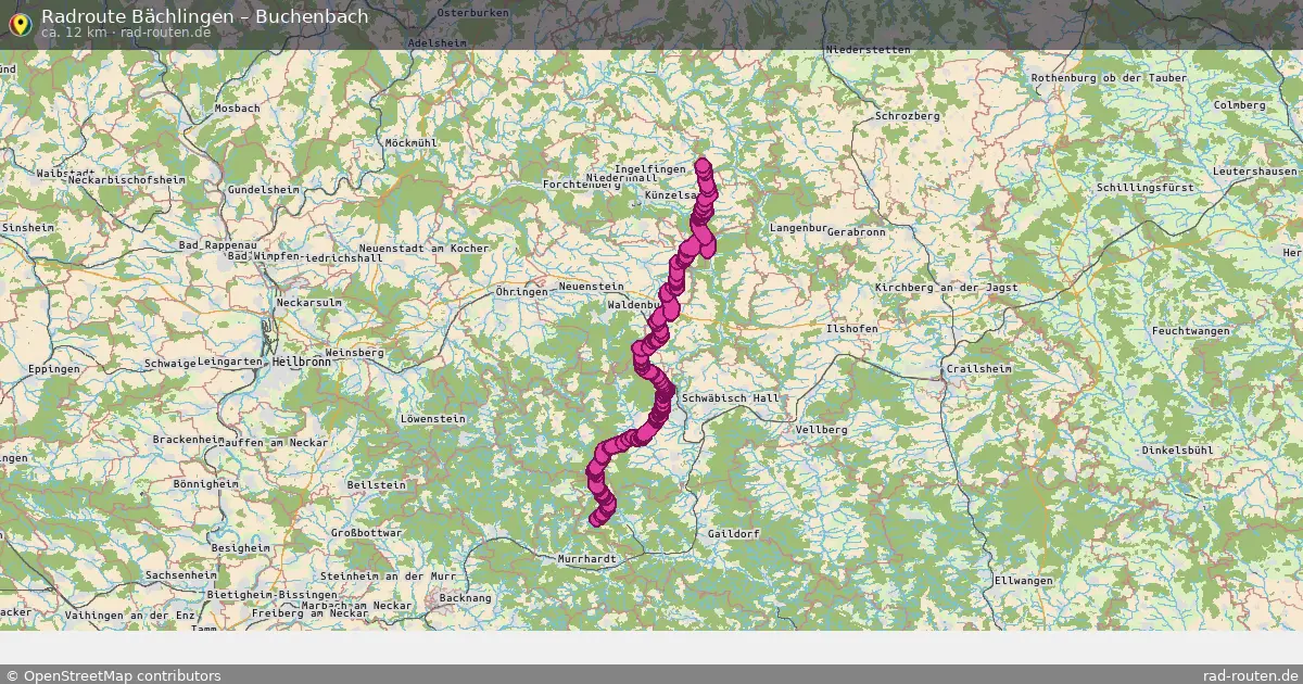 Radtour Fichtenau – Buchenbach