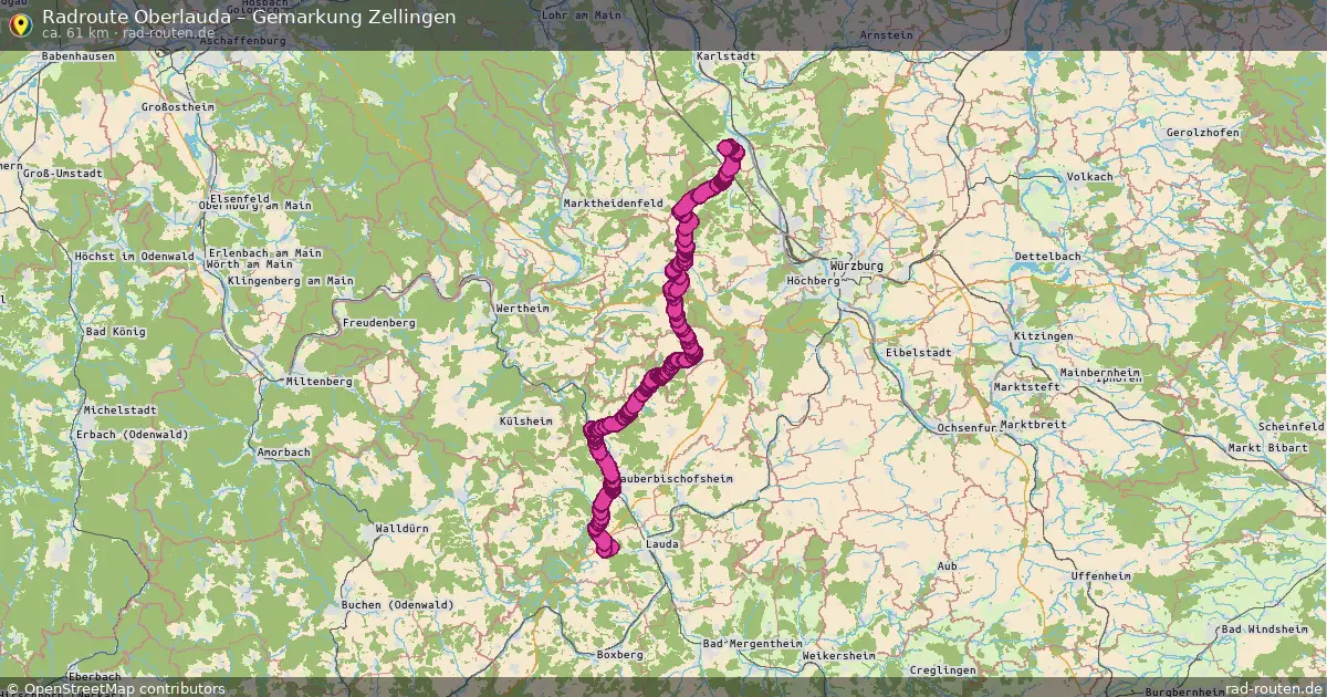 Radtour Oberlauda – Gemarkung Zellingen