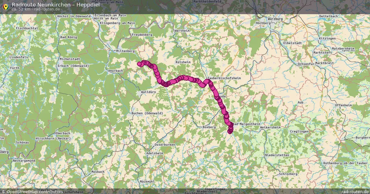 Fahrradroute Neunkirchen – Heppdiel (52 km) – Rad-Routen.de