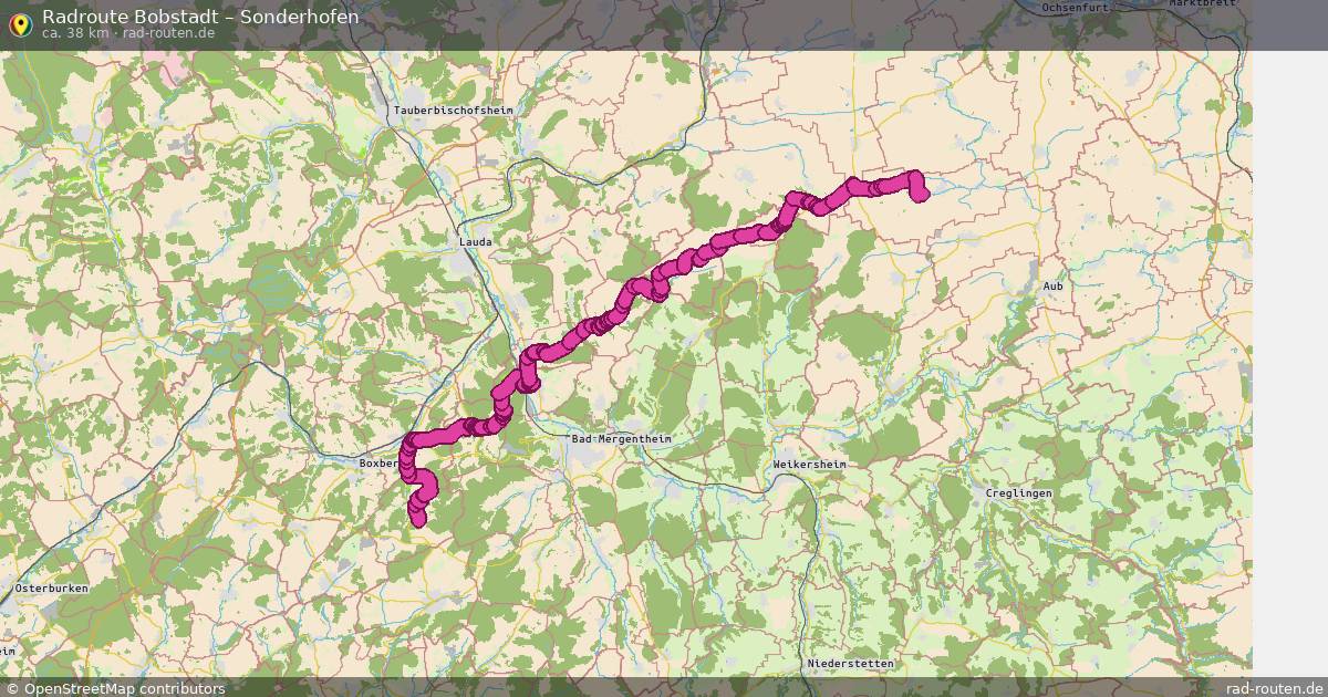 Fahrradroute Bobstadt – Sonderhofen