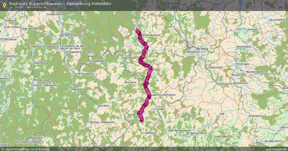 Radtour Kupprichhausen – Gemarkung Hafenlohr