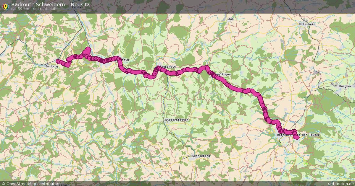 Fahrradroute Schweigern – Neusitz