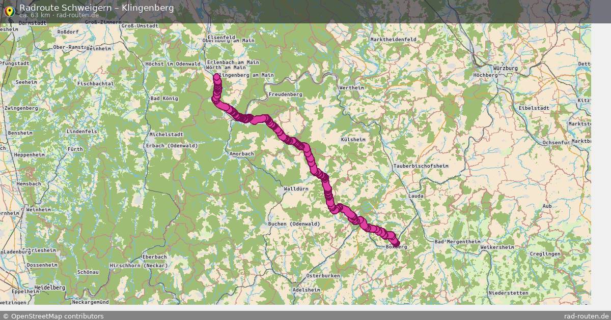 Fahrradroute Schweigern – Klingenberg