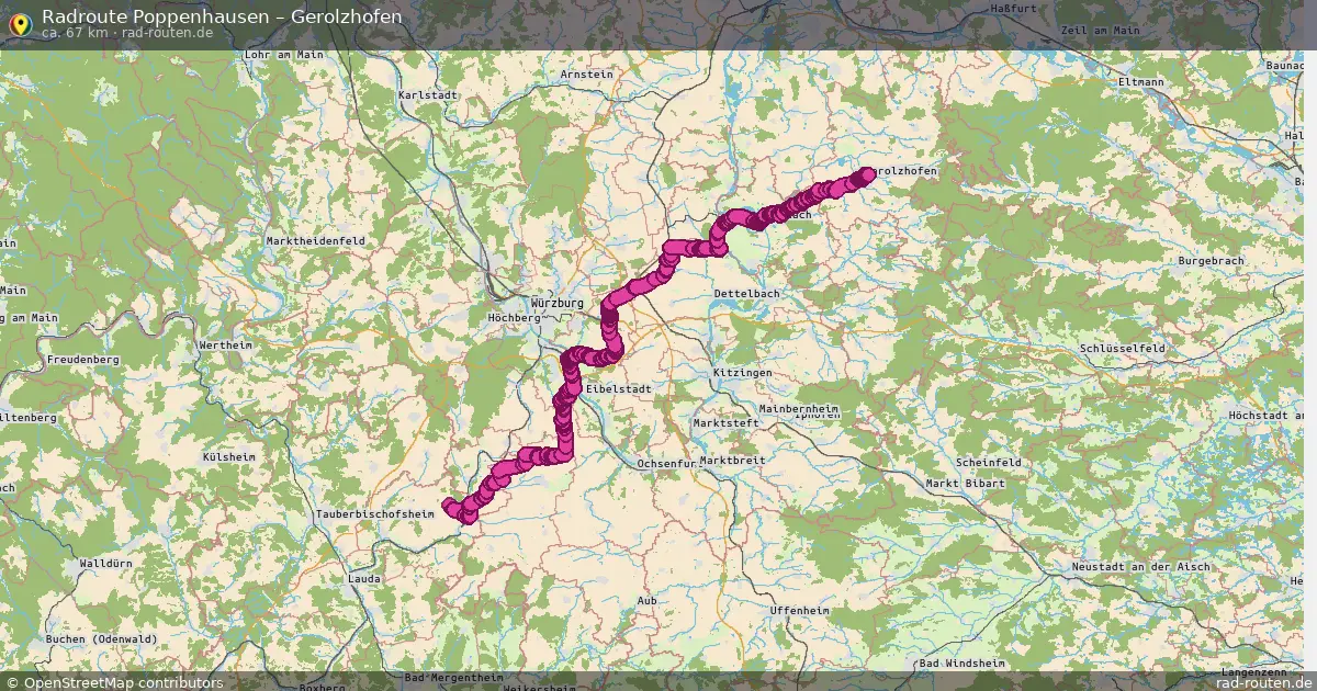 Radtour Poppenhausen – Gerolzhofen