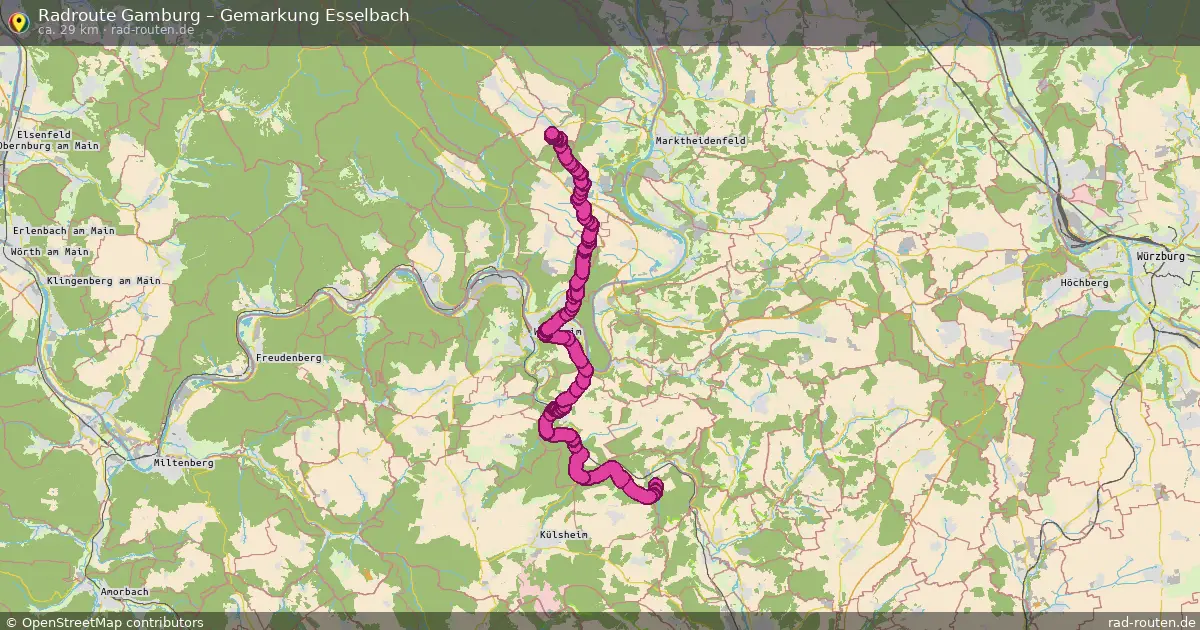 Radtour Gamburg – Gemarkung Esselbach
