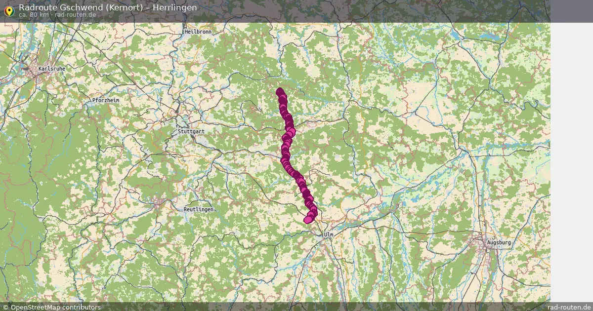 Radtour Gschwend (Kernort) – Herrlingen