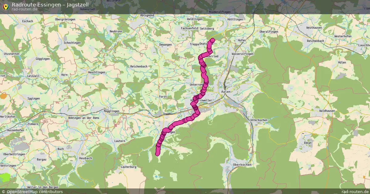 Fahrradroute Essingen – Ellenberg