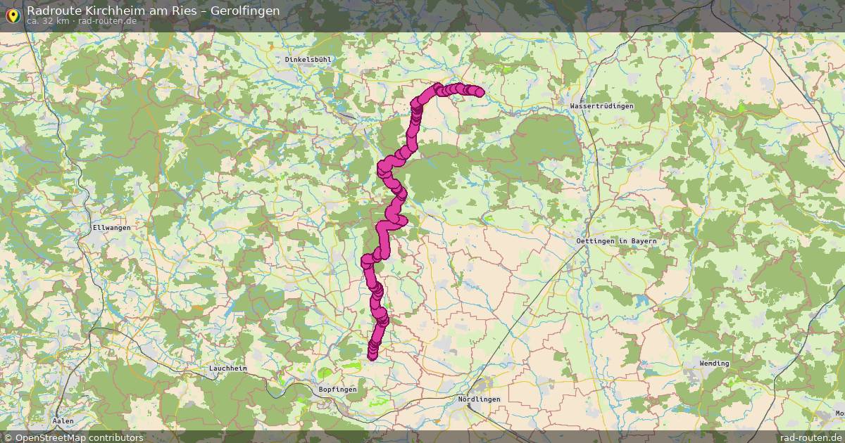 Fahrradroute Kirchheim Am Ries – Gerolfingen