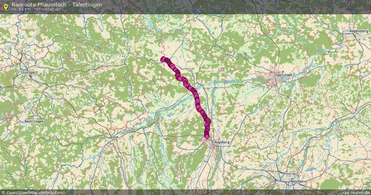 Fahrradroute Pflaumloch – Täfertingen