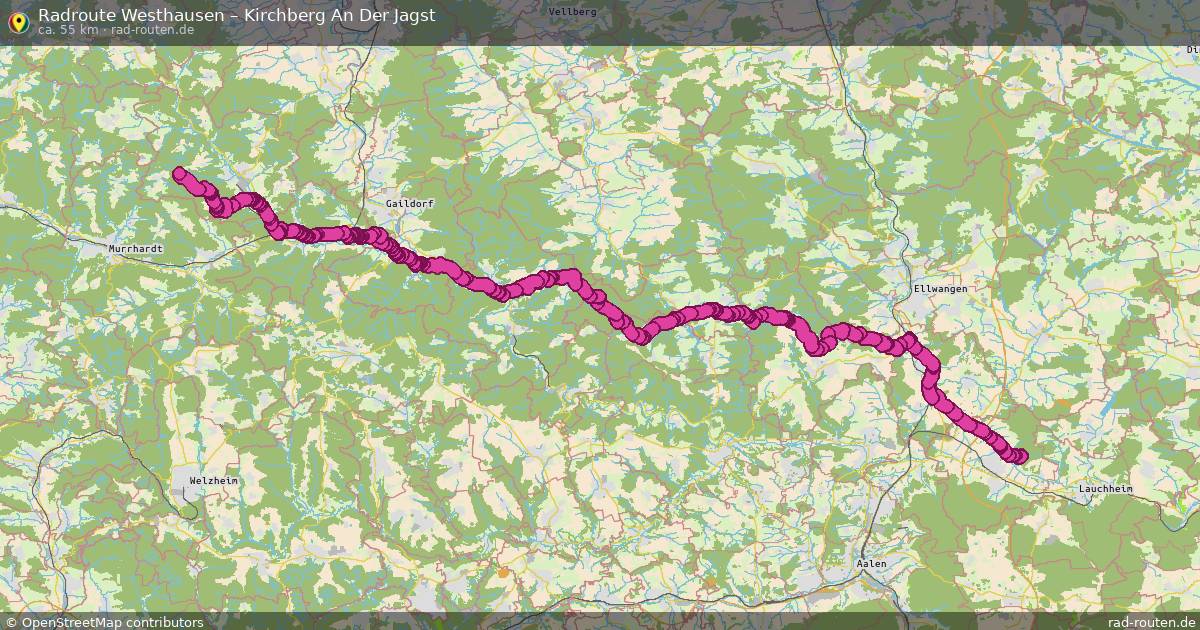 Fahrradroute Westhausen – Frankenhardt