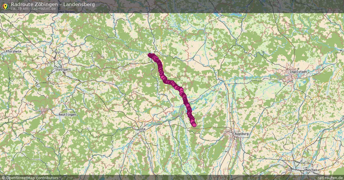 Fahrradroute Zöbingen – Landensberg (78 km) – Rad-Routen.de