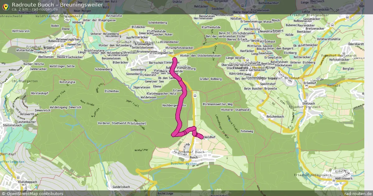 Fahrradroute Buoch – Breuningsweiler