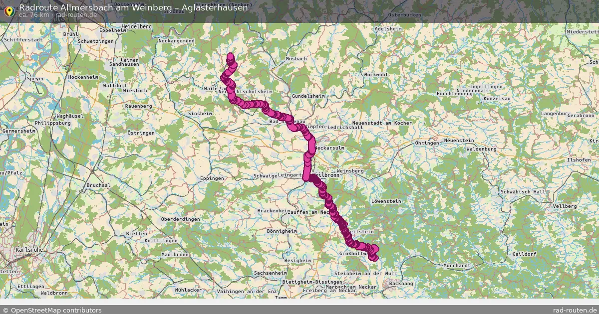 Radtour Allmersbach Am Weinberg – Aglasterhausen