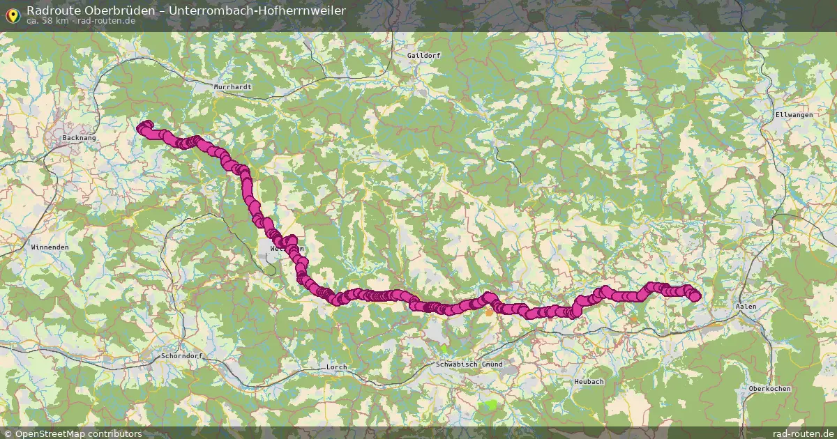 Radtour Oberbrüden – Unterrombach-Hofherrnweiler
