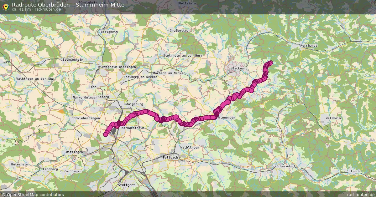 Radtour Oberbrüden – Stammheim-Mitte