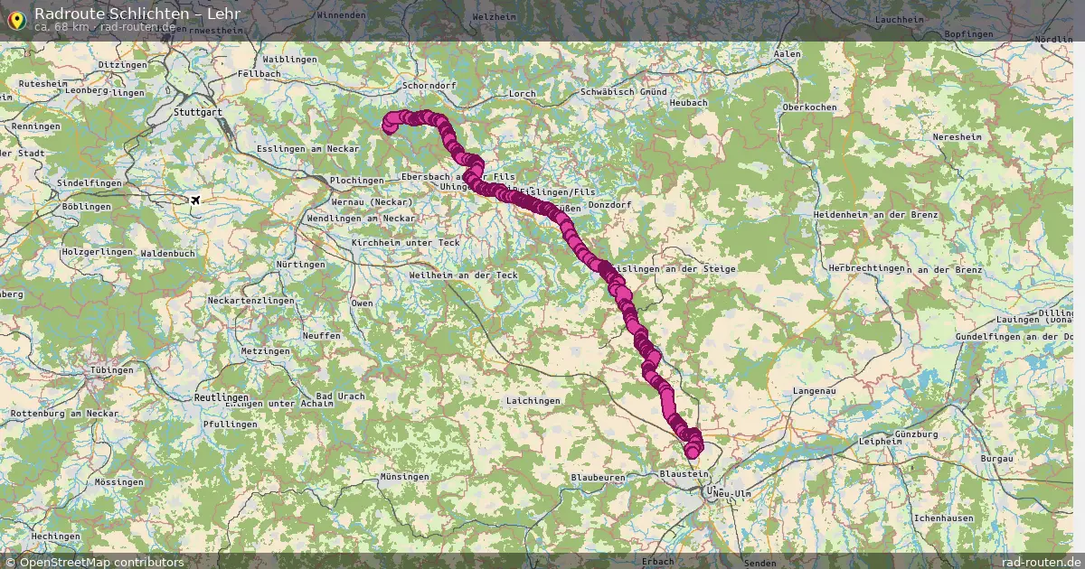 Fahrradroute Schlichten – Lehr (71 km) – Rad-Routen.de