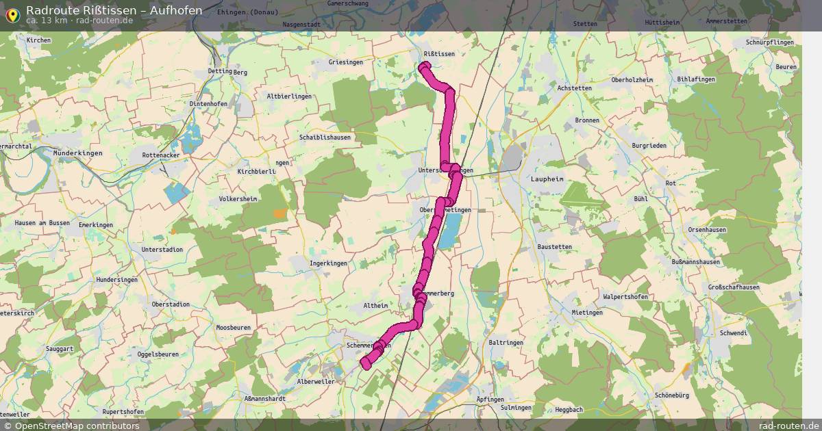 Fahrradroute Rißtissen – Aufhofen