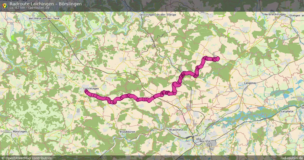 Fahrradroute Laichingen – Börslingen