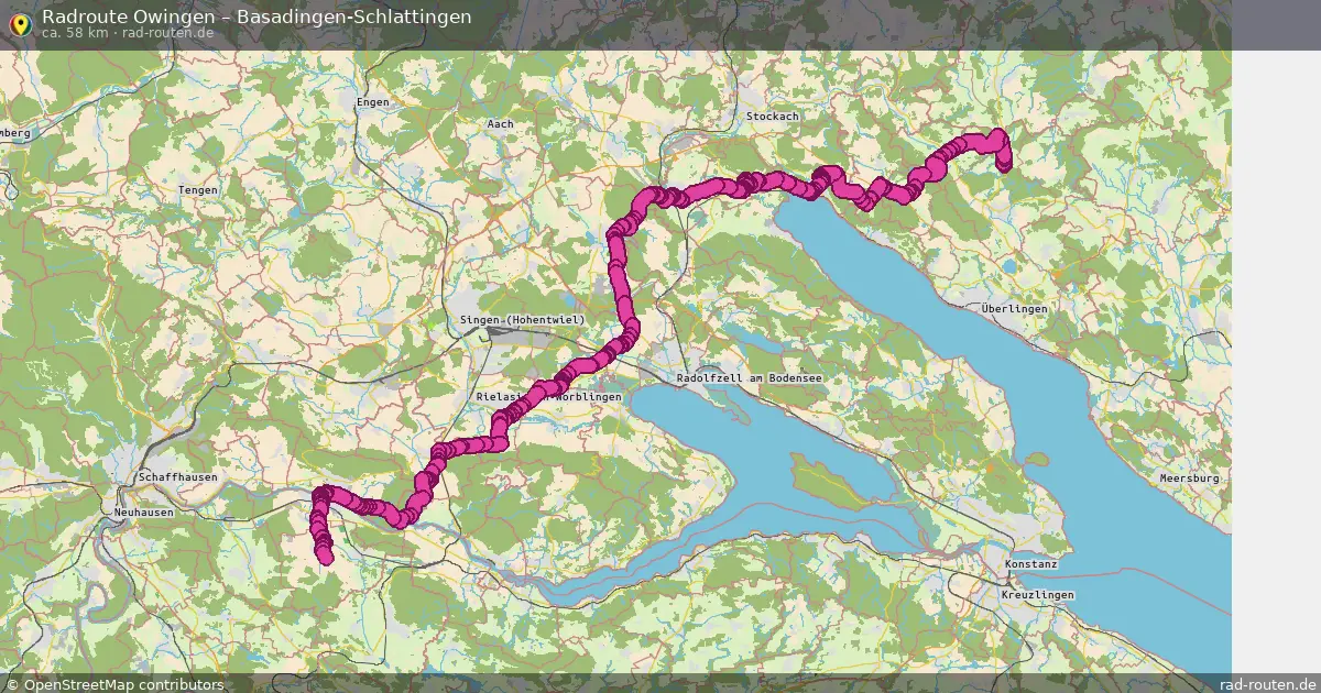 Fahrradroute Owingen – Basadingen-Schlattingen (58 km) – Rad-Routen.de