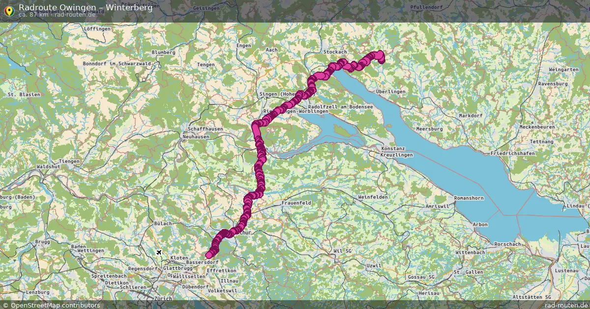 Fahrradroute Owingen – Winterberg (87 km) – Rad-Routen.de
