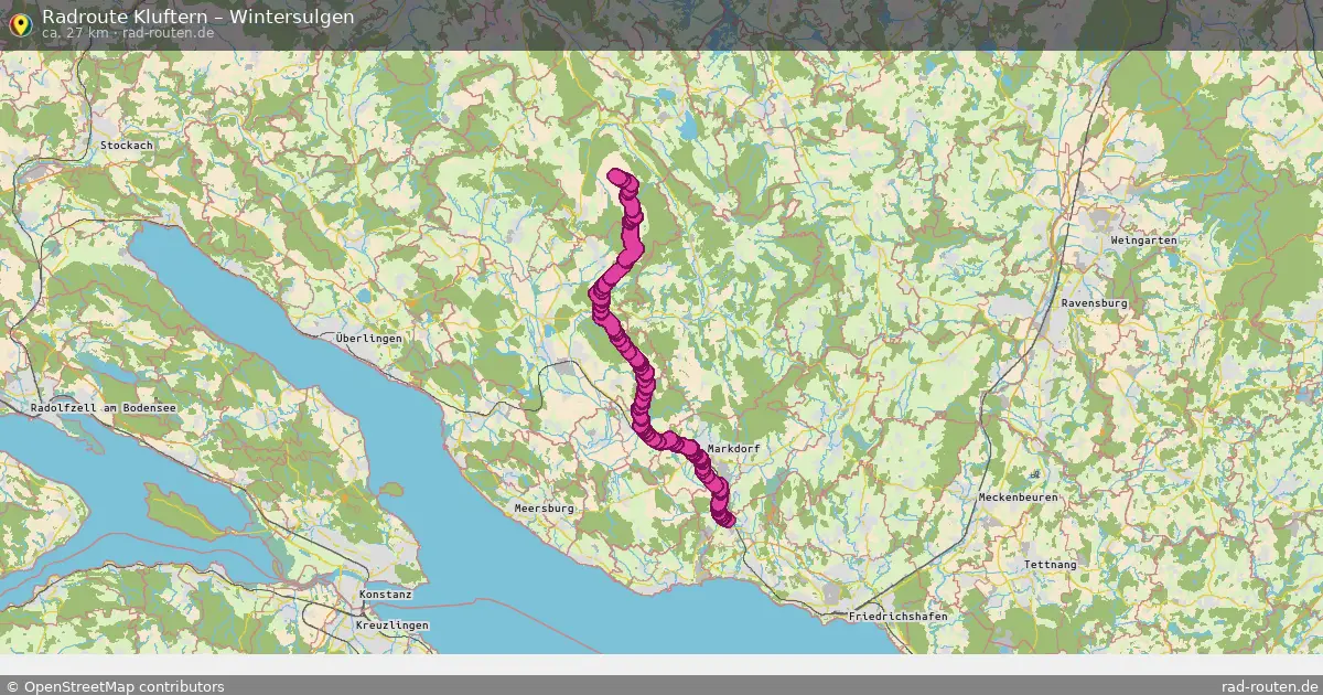 Fahrradroute Kluftern – Wintersulgen