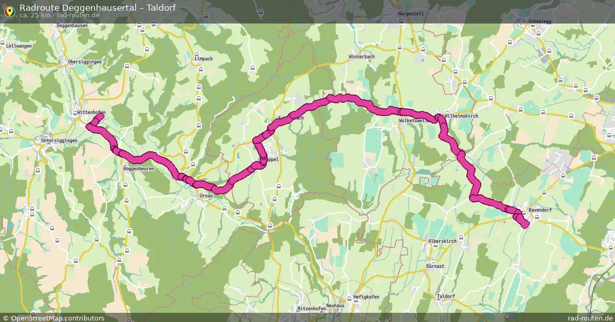 Fahrradroute Deggenhausertal – Taldorf