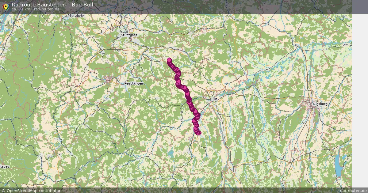 Fahrradroute Baustetten – Bad Boll (83 km) – Rad-Routen.de
