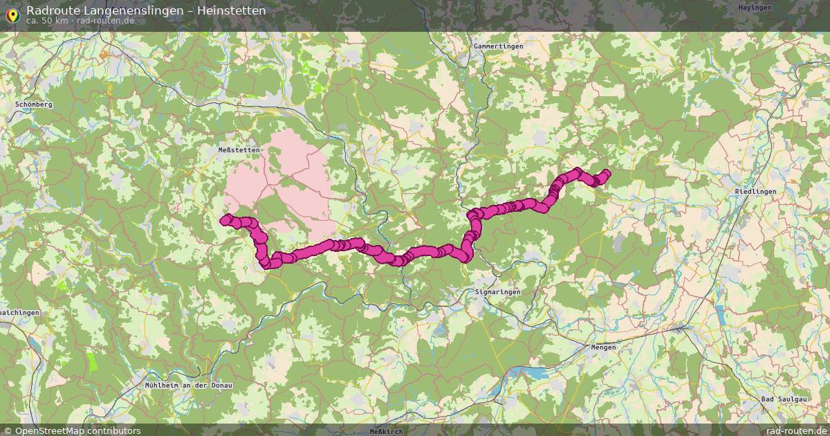 Fahrradroute Langenenslingen – Heinstetten