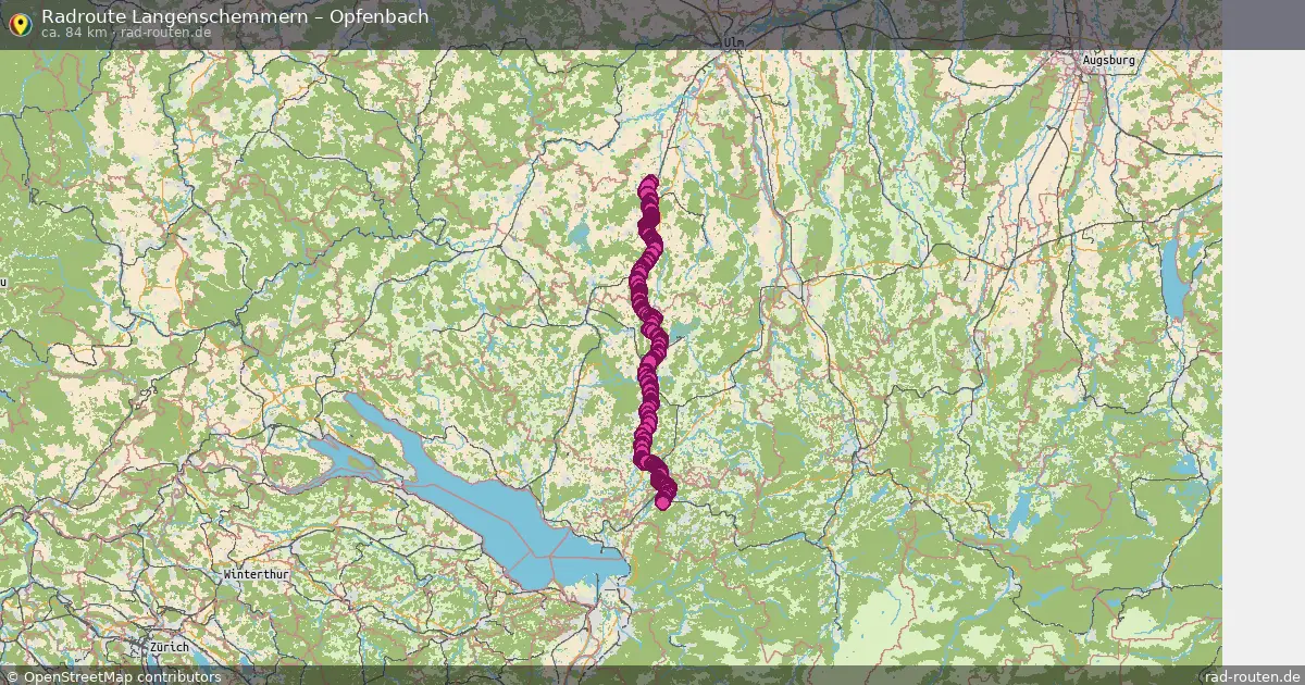 Fahrradroute Langenschemmern – Opfenbach (84 km) – Rad-Routen.de