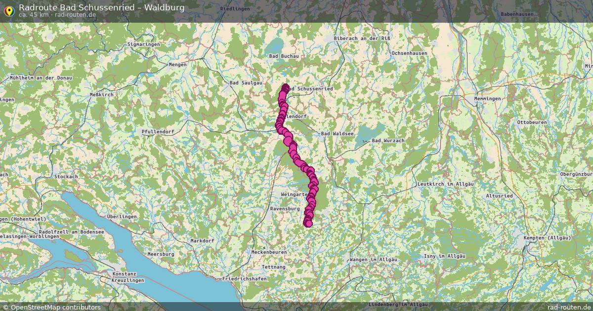 Fahrradroute Bad Schussenried – Waldburg