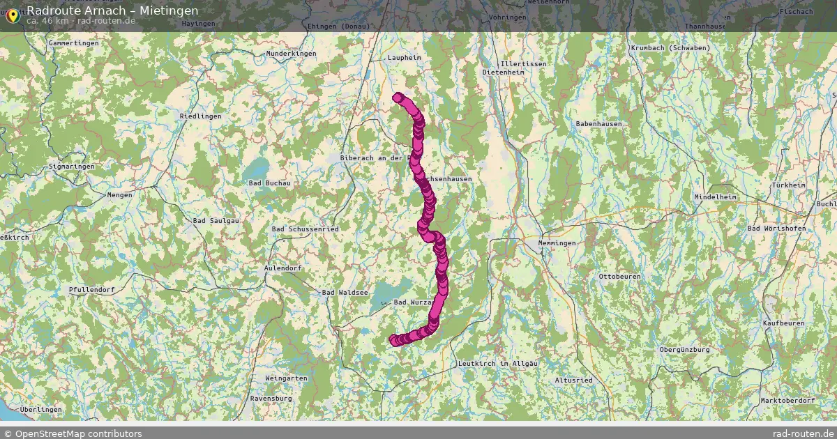 Radtour Arnach – Mietingen