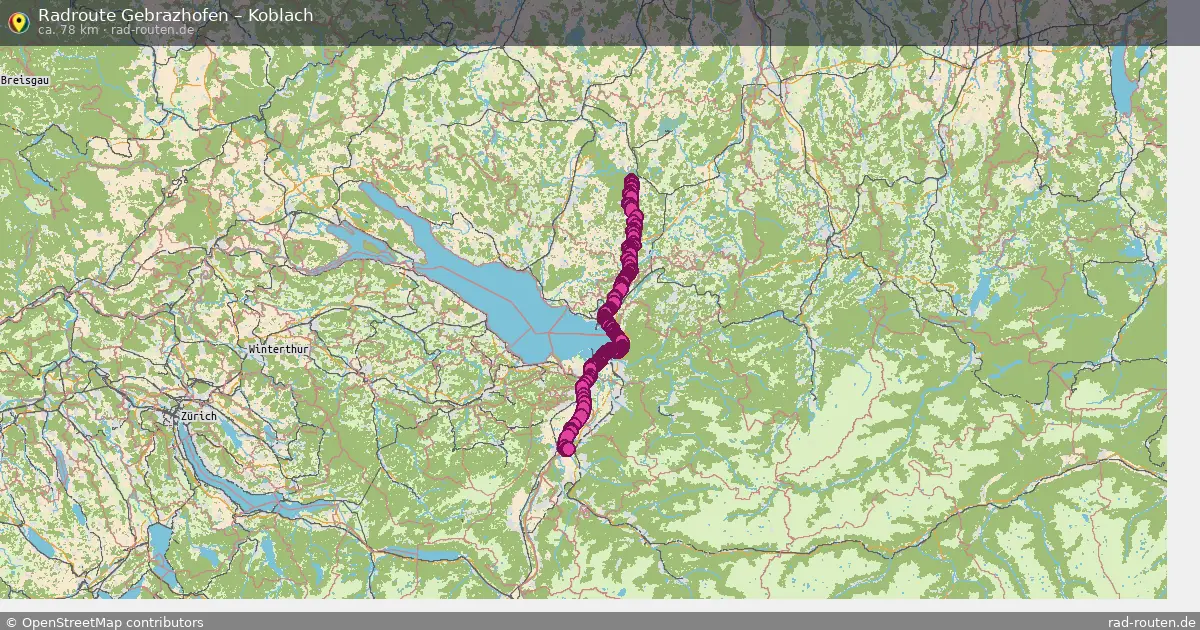 Fahrradroute Gebrazhofen – Koblach (78 km) – Rad-Routen.de