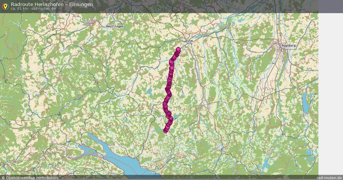 Fahrradroute Herlazhofen – Einsingen (81 km) – Rad-Routen.de