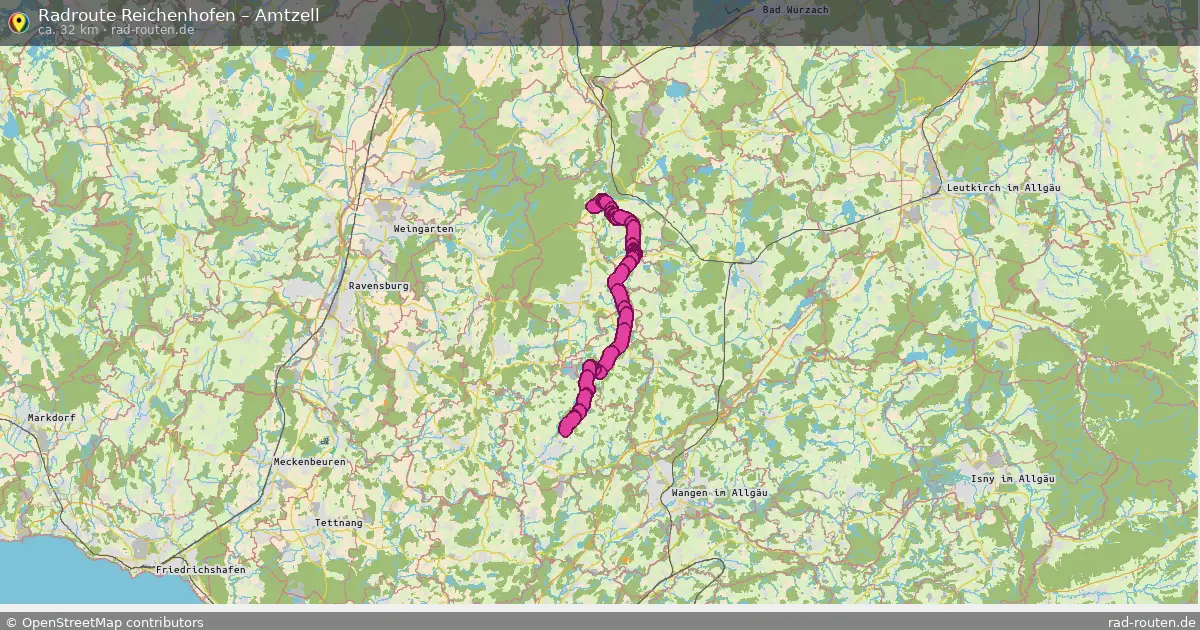 Fahrradroute Winterstetten – Amtzell (37 km) – Rad-Routen.de
